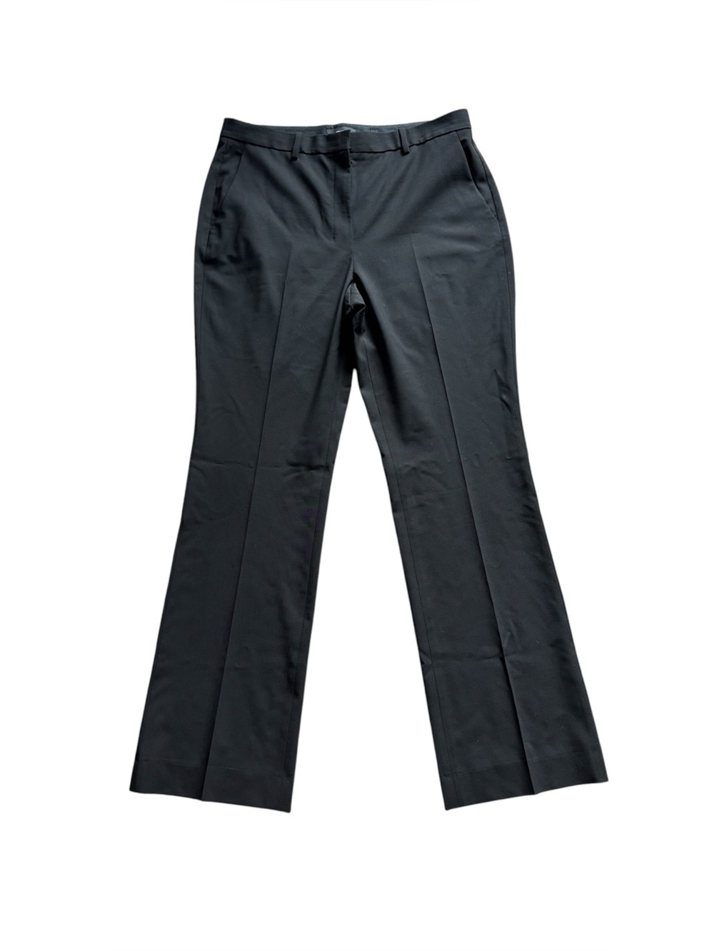 Theory Slim Straight Full Length Lightweight Wool trousers 10 Black career pants